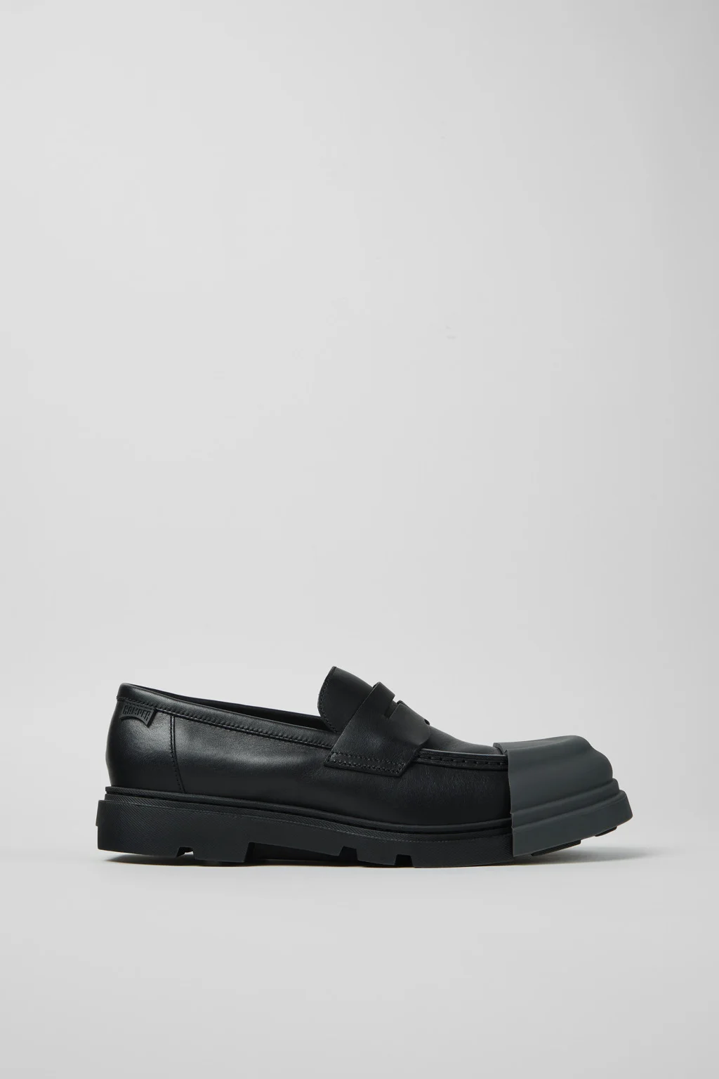 Junction Black Leather Moccasins for Men. - 1