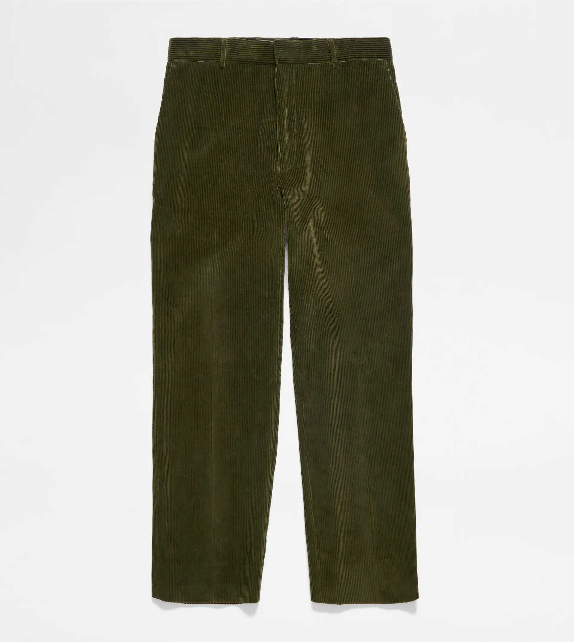 BAGGY TROUSERS IN VELVET - GREEN - 1