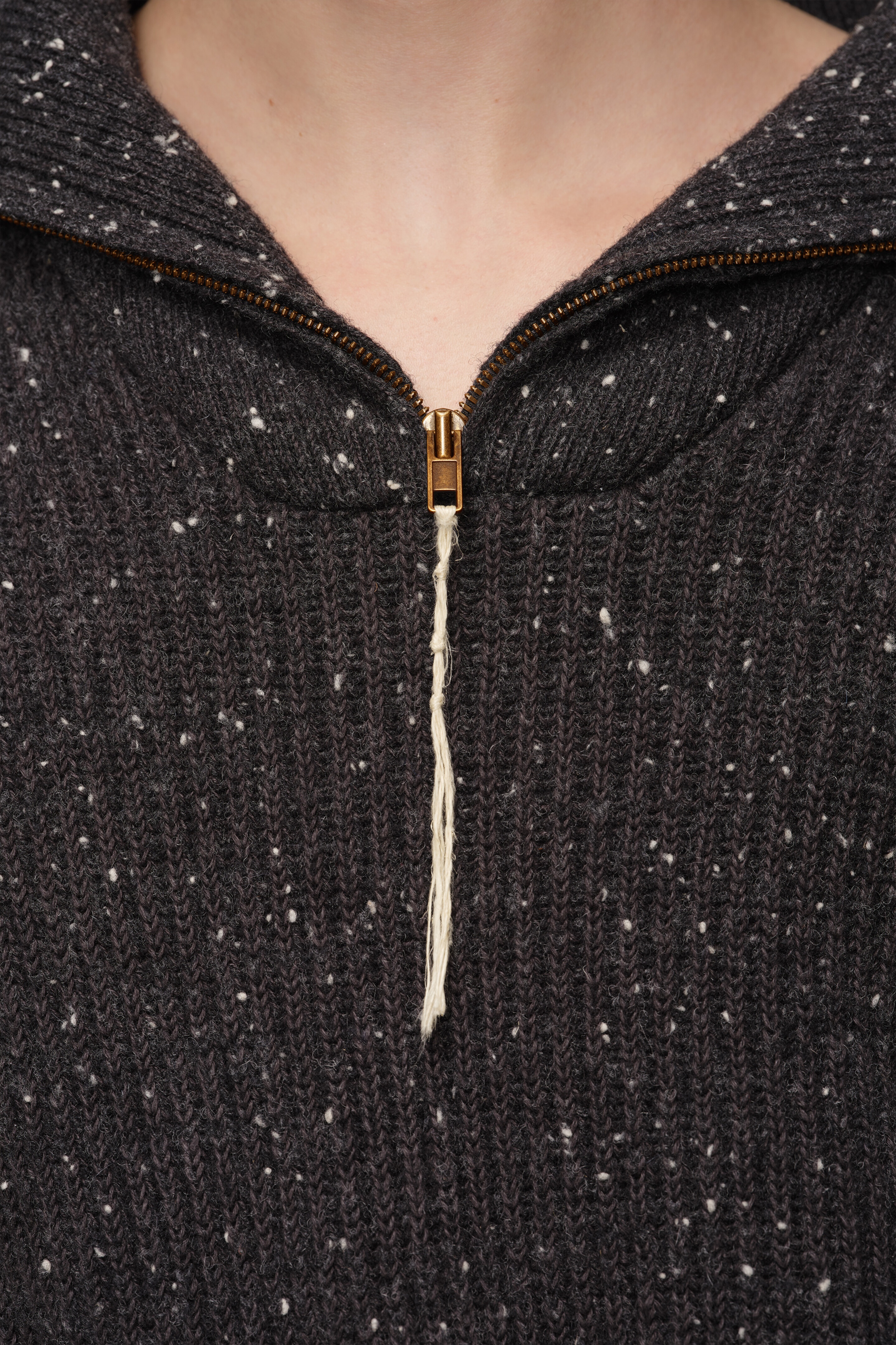 【Maison Margiela】Shetland Wool Zip Sweatshirt Maison Margiela Shetland wool zip sweatshirt | REVERSIBLE