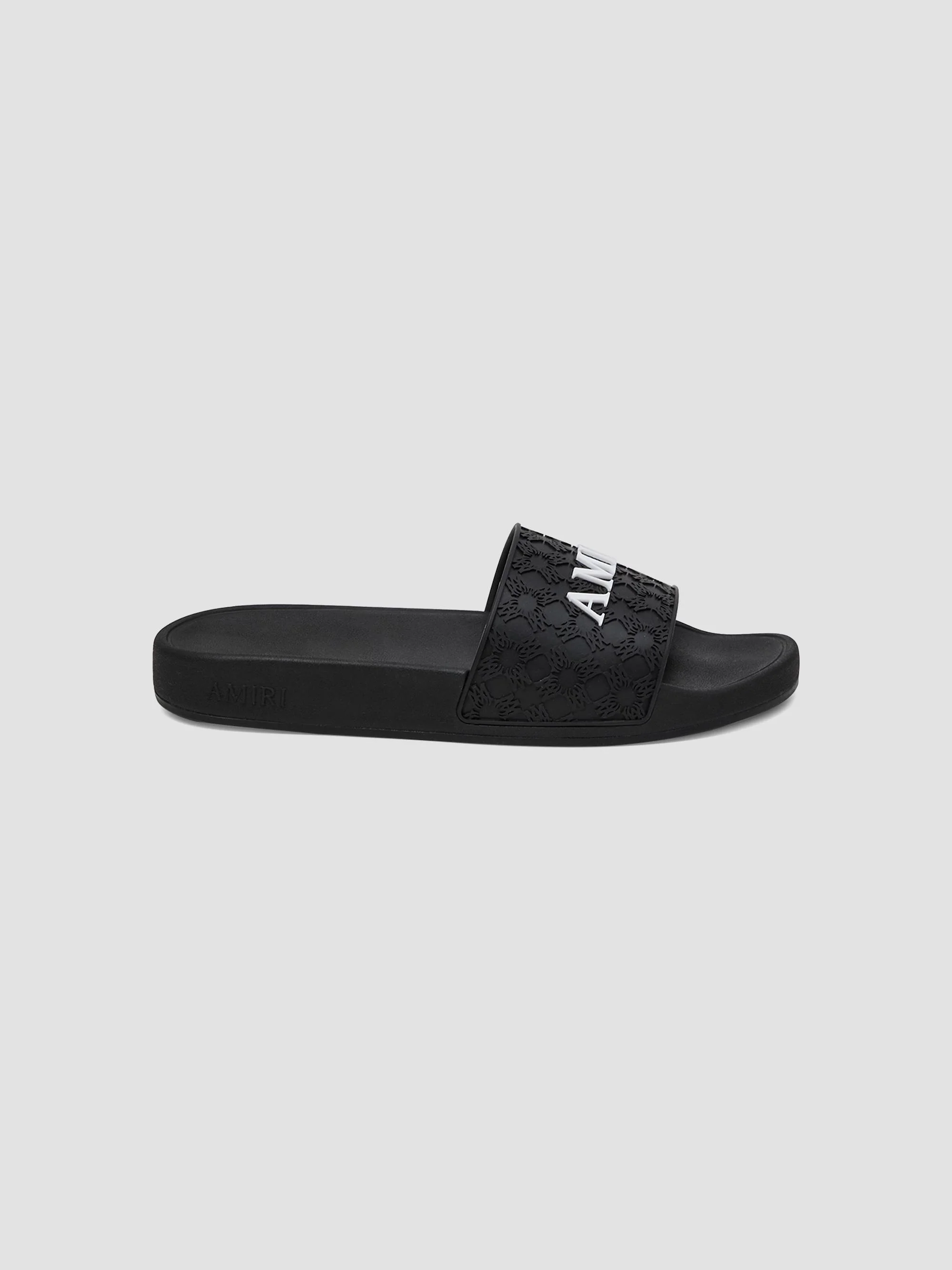 Women's MA Quad Monogram Pool Slides - Black - 1