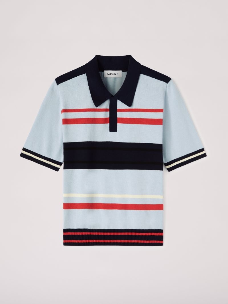 Multi Stripes Knit S/S Polo - 1