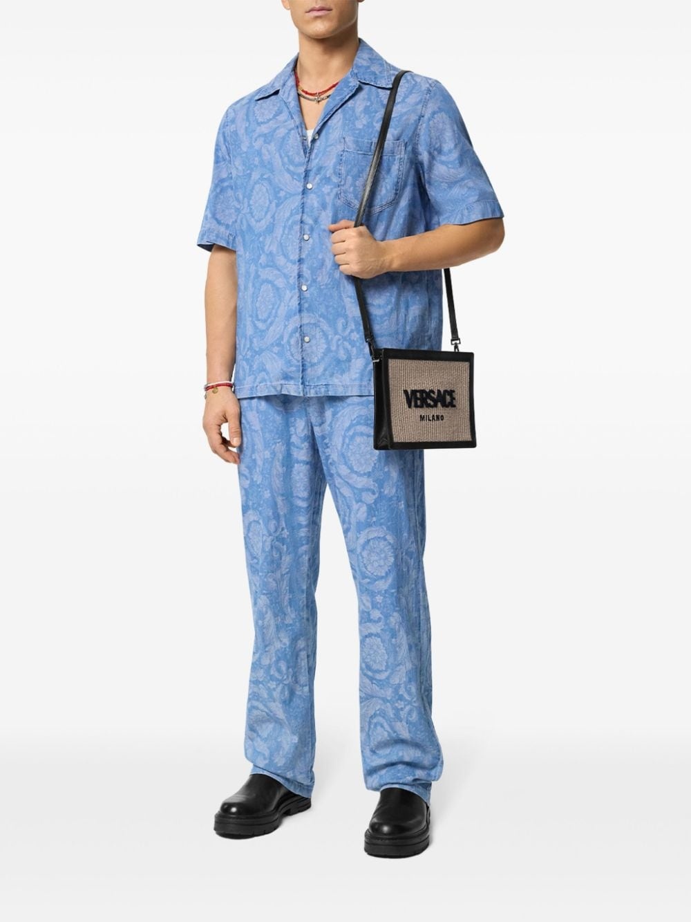 Barocco chambray denim shirt - 2