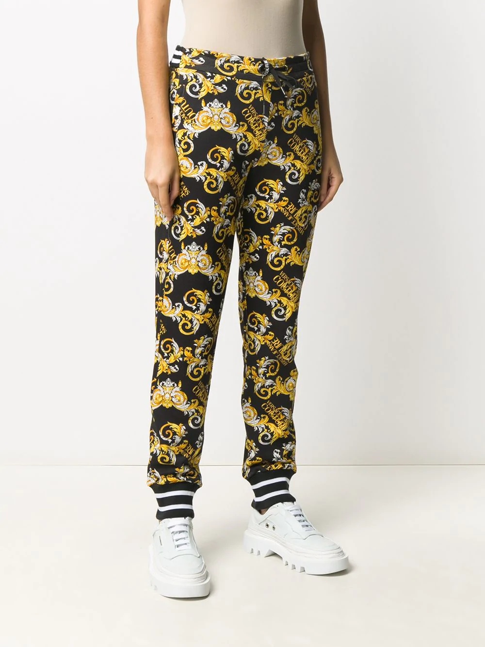 filigree print track trousers - 3