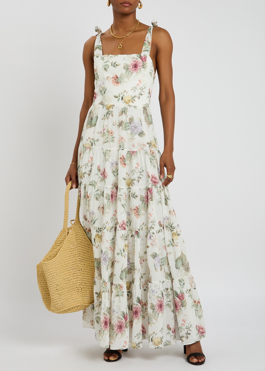 Alice + Olivia Monnie Floral-print Cotton Maxi Dress - 4