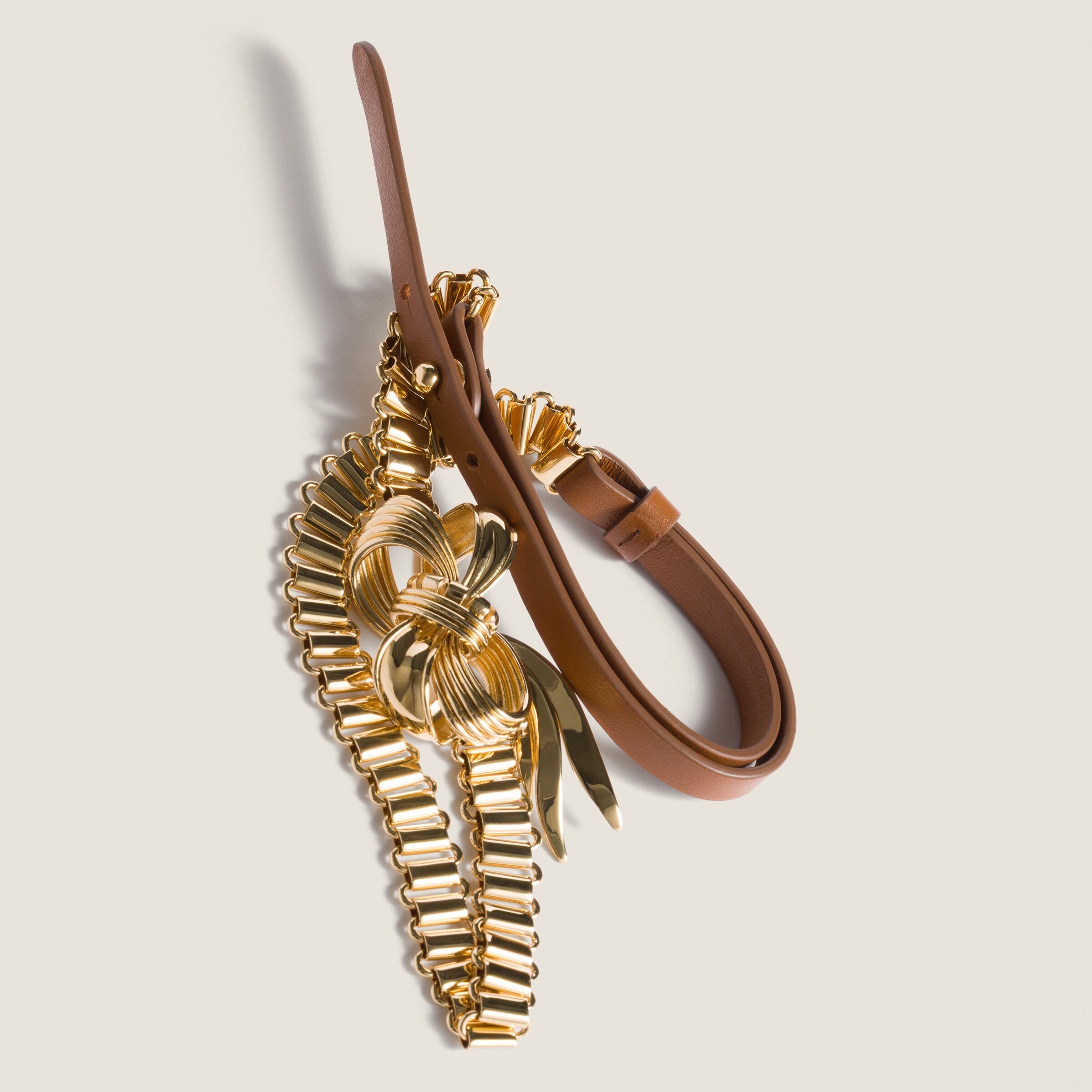 Metal and leather necklace - 3