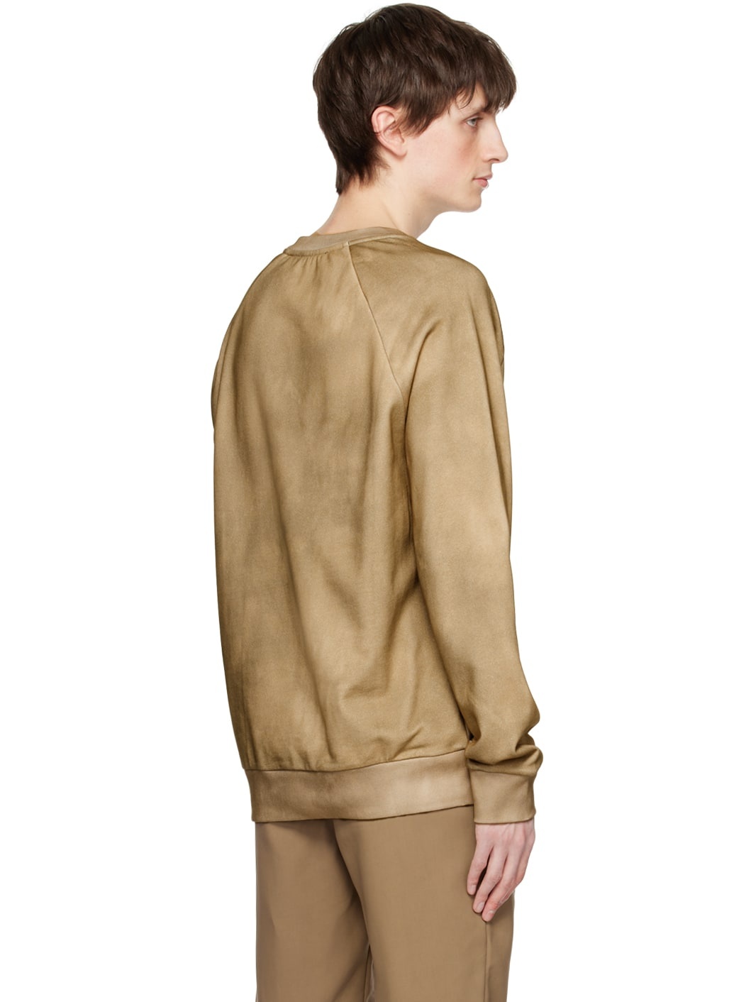 Beige Printed Sweatshirt - 3