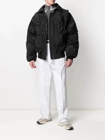 Kanghyuk crinkled effect zip-up jacket outlook