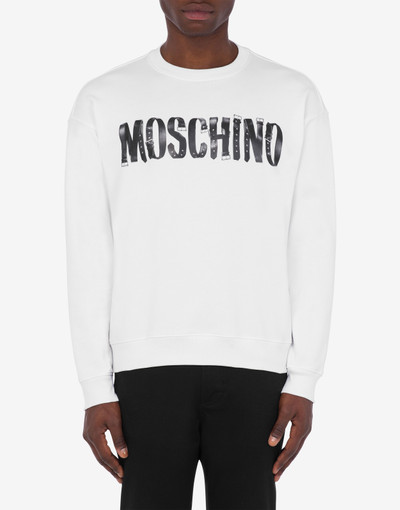 Moschino BIKER LOGO ORGANIC COTTON SWEATSHIRT outlook