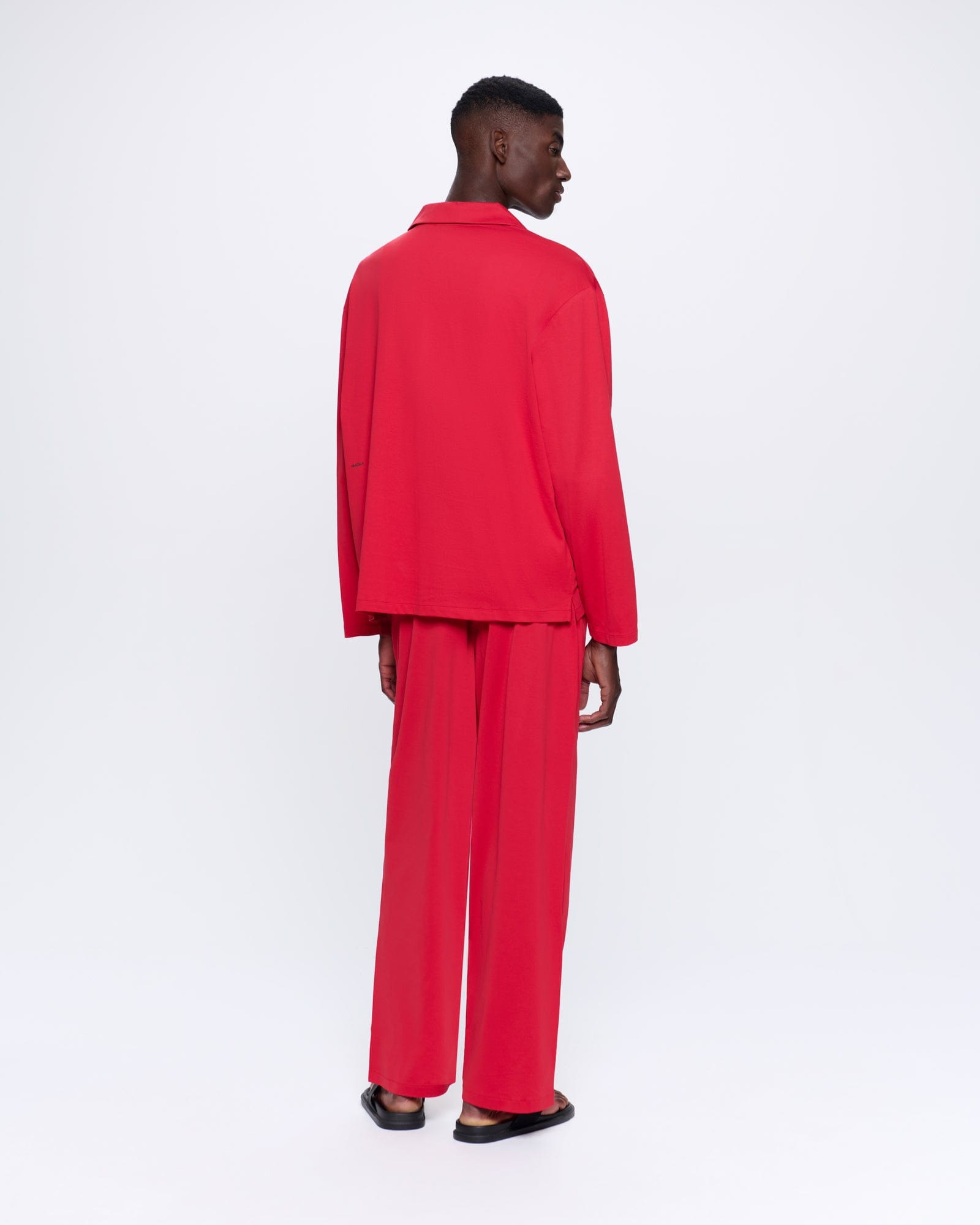 Mens 365 Lightweight Long Pyjama Set  - Goji Red - 5