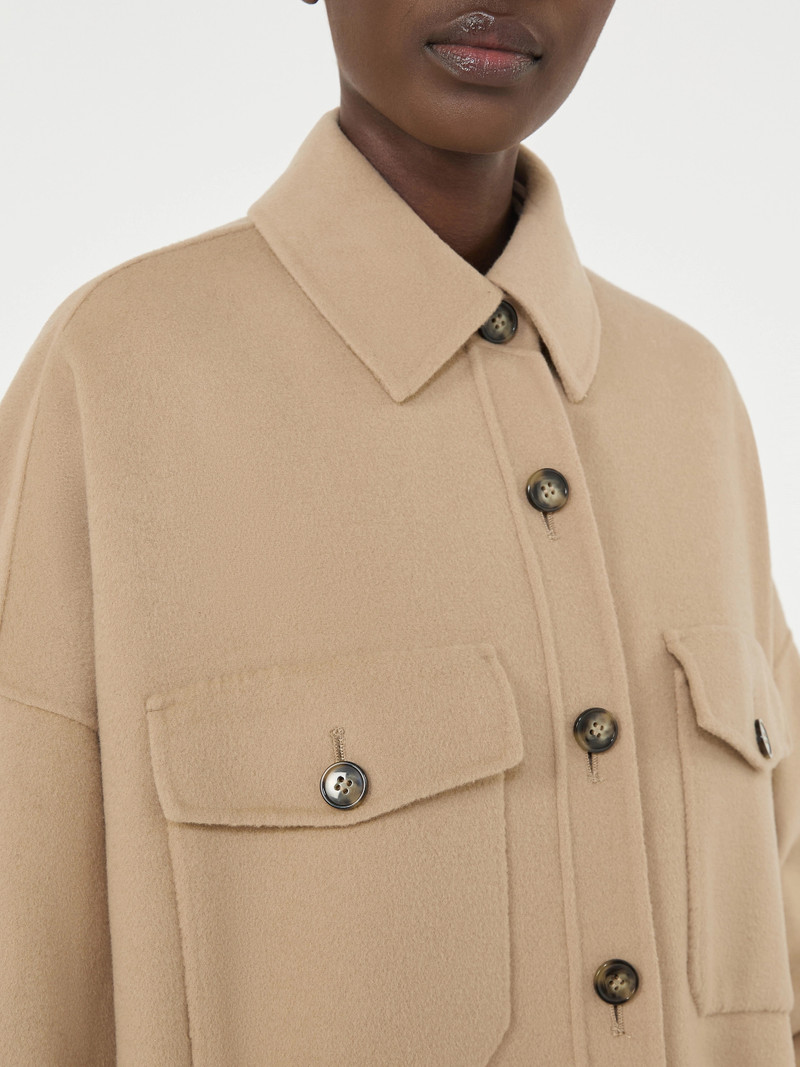 LASER Oversized wool-blend coat - CAMEL 5