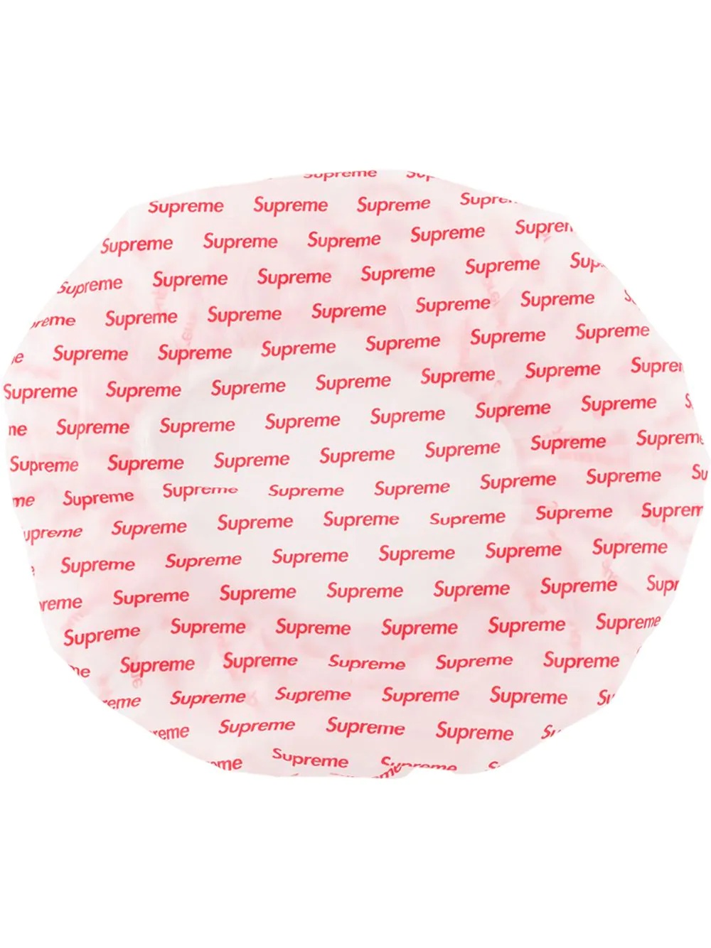 logo-print shower cap - 1