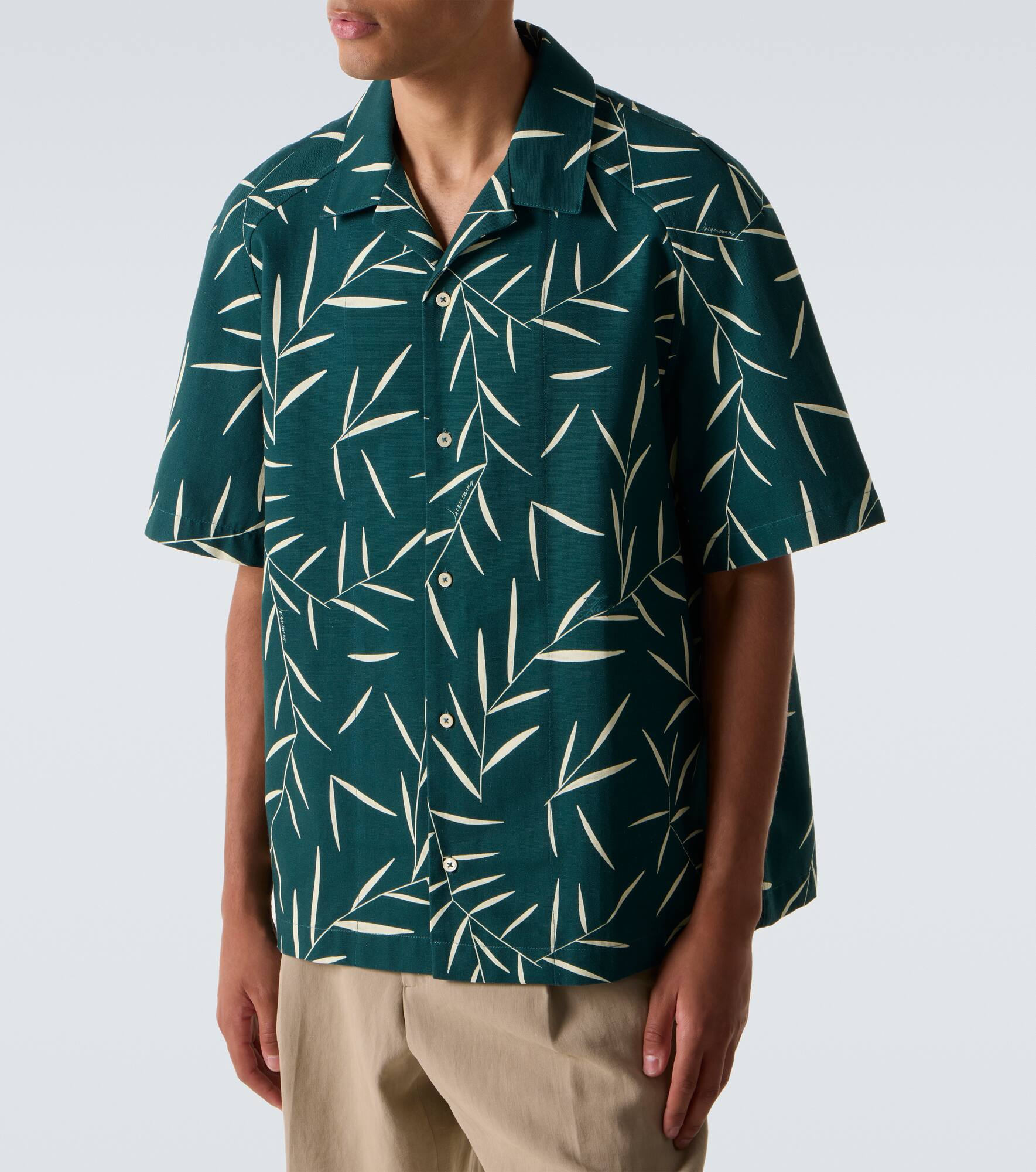 Fonccio printed cotton bowling shirt - 3