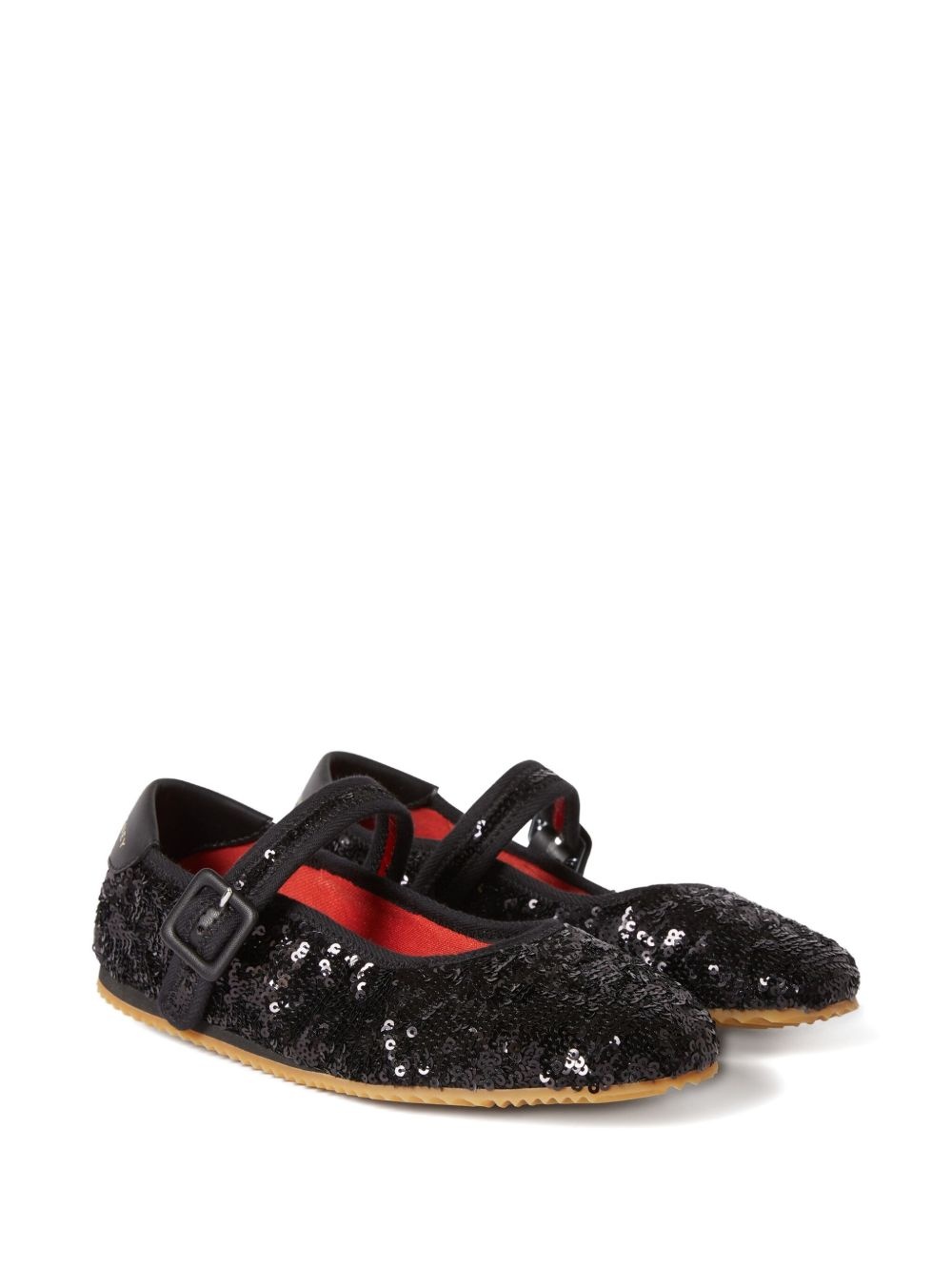 sequinned ballet flats - 2