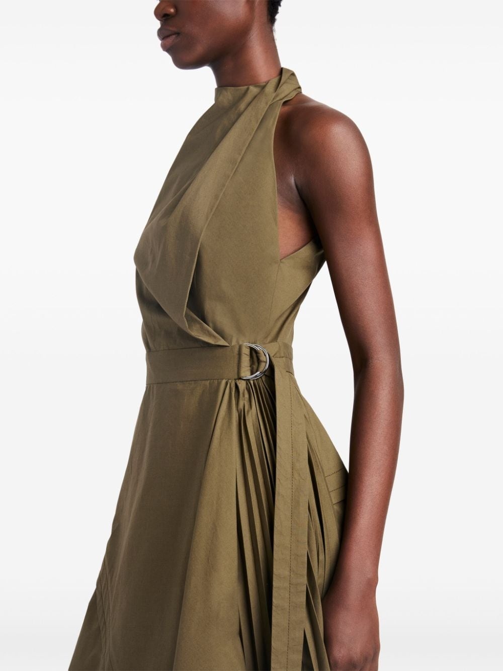 layered poplin wrap dress - 5