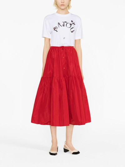 PATOU button-up tiered midi skirt outlook