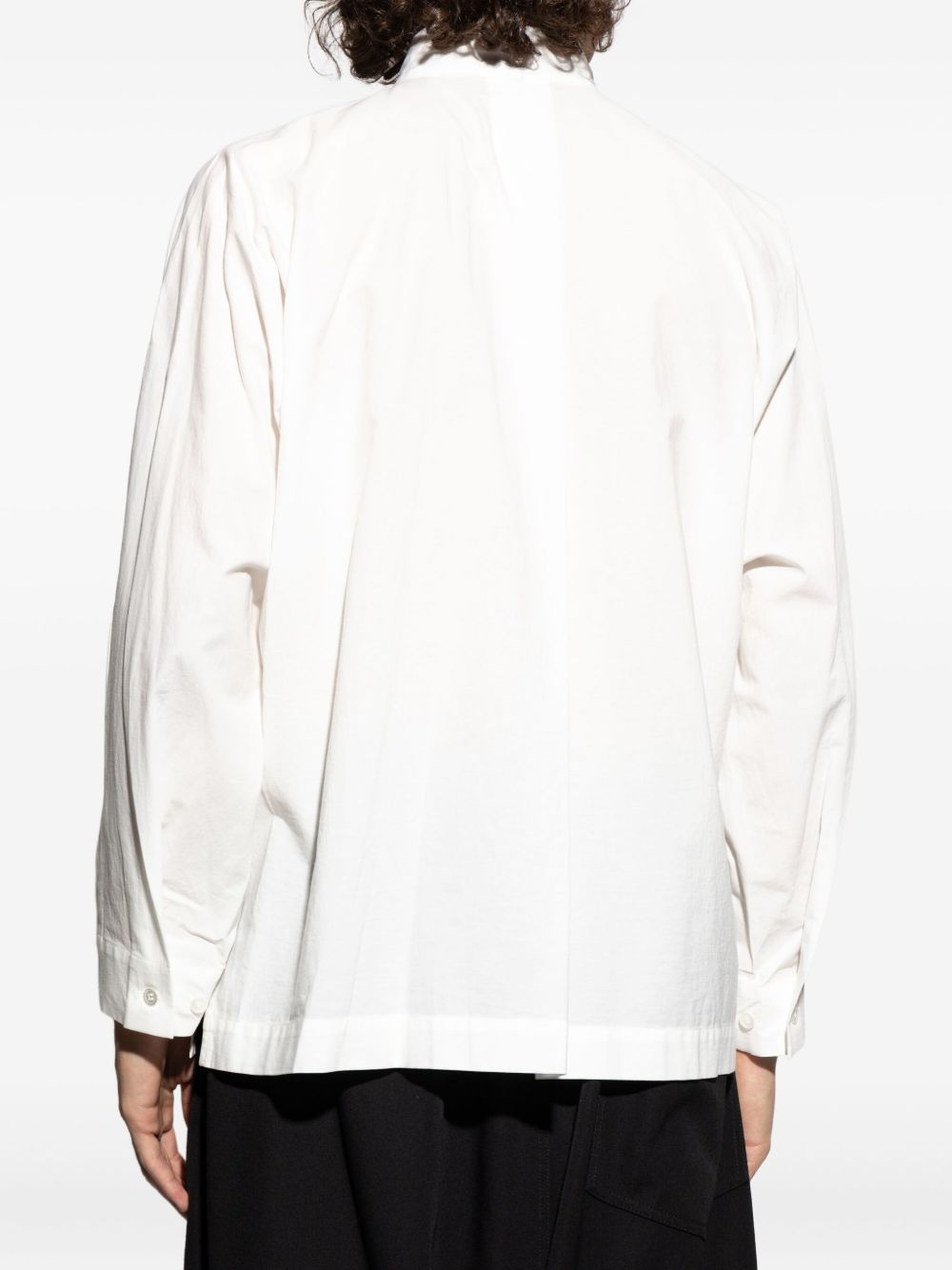 mandarin-collar pocket shirt - 4