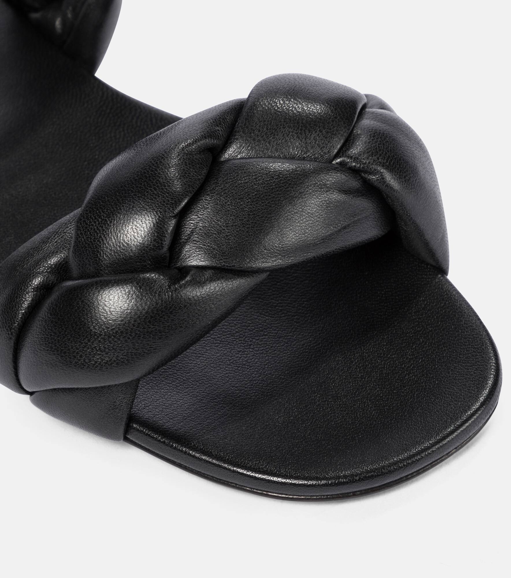 Braided leather slides - 6
