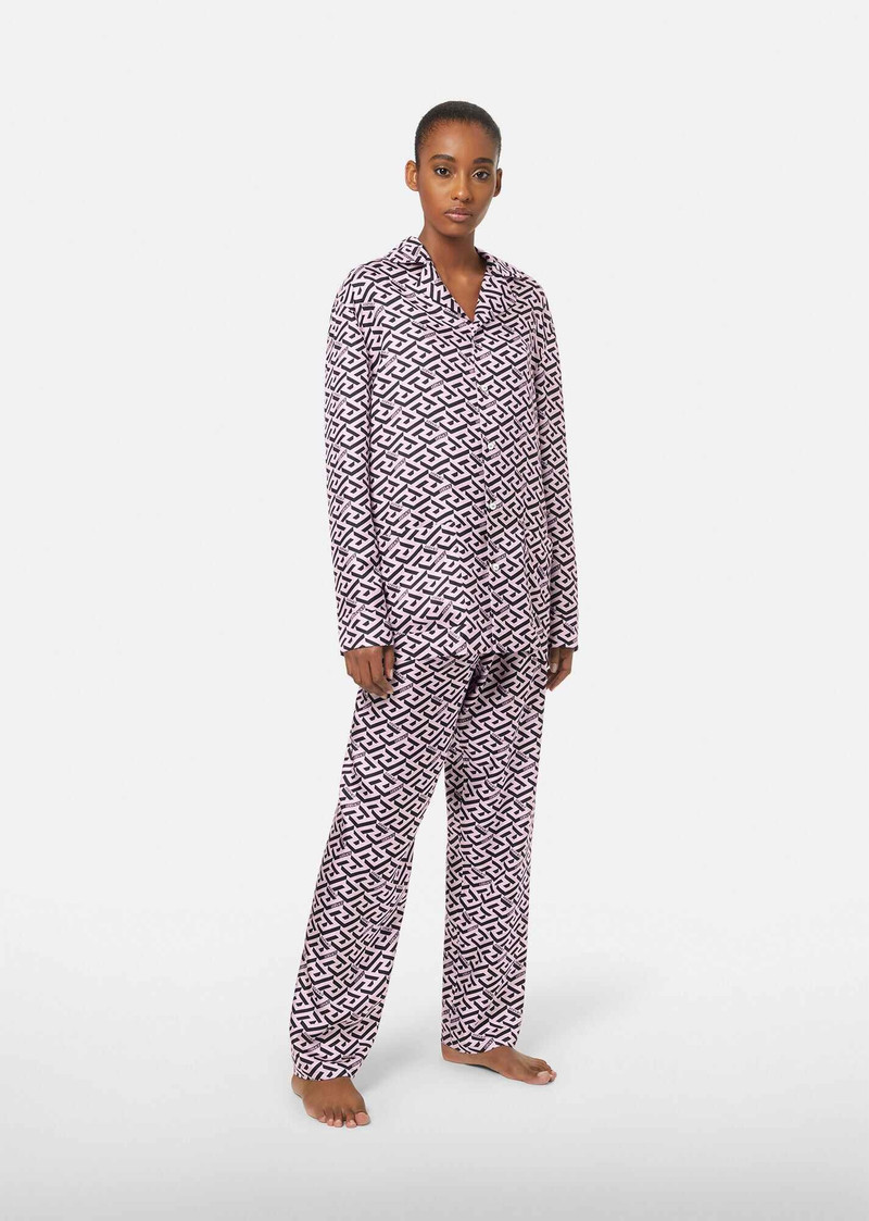 La Greca Print Pyjama Shirt 4