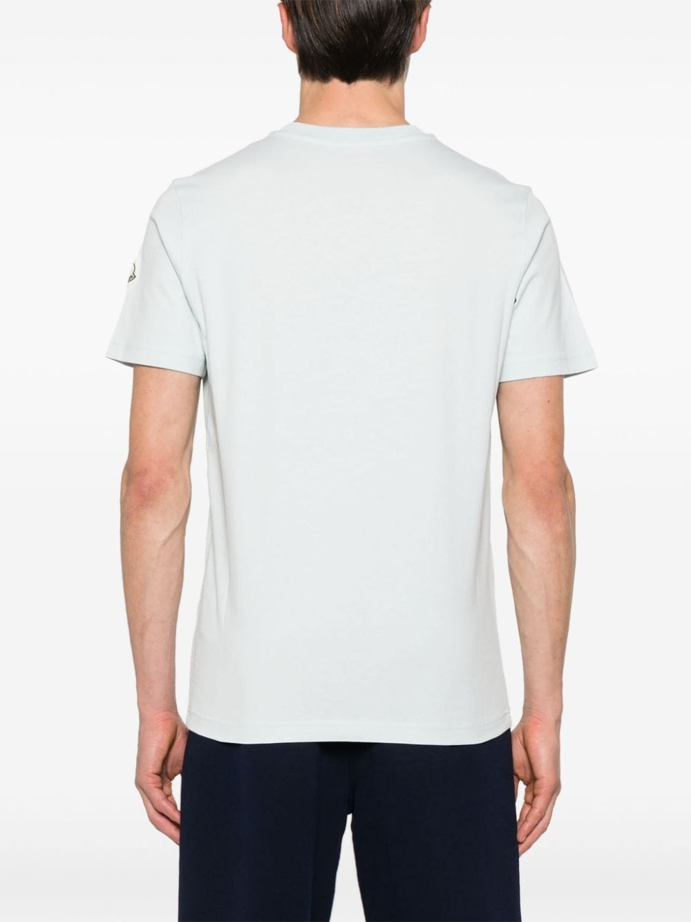 logo-flocked cotton T-shirt - 5
