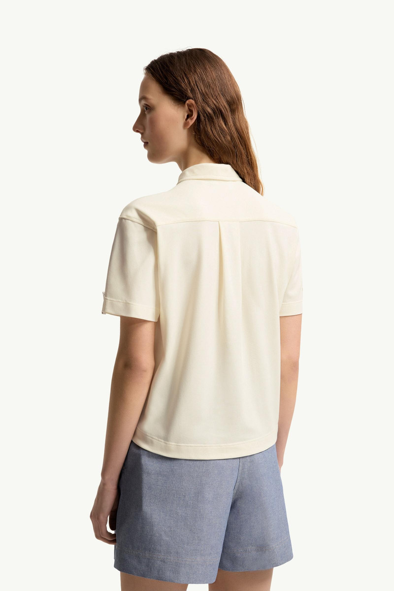 Embroidered Botanical Motif Polo Shirt 5