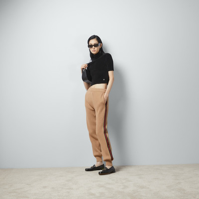GUCCI Wool cashmere pant with Web outlook