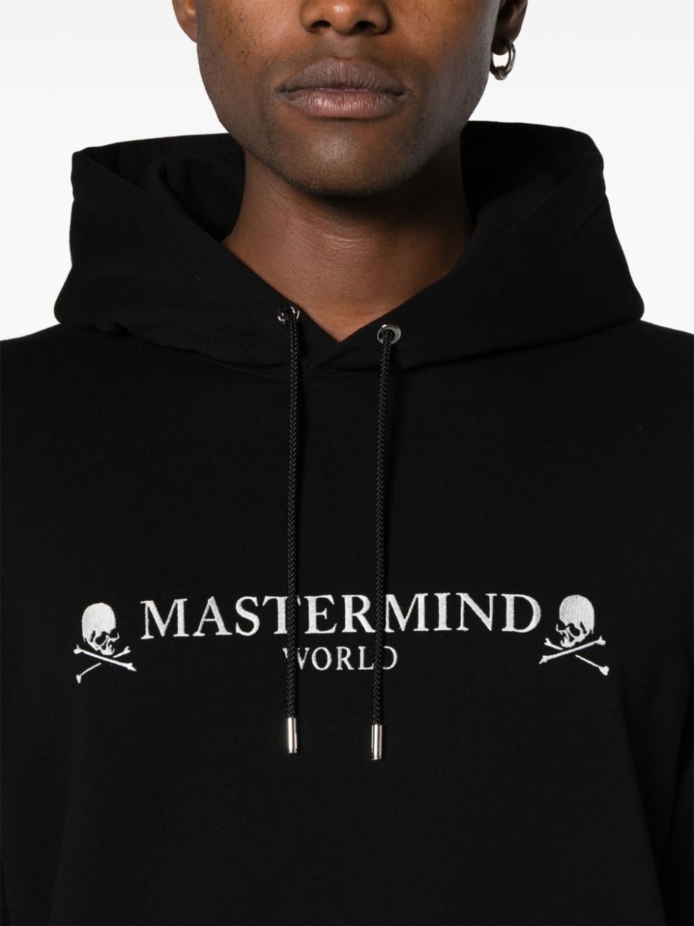 Skull-print cotton hoodie - 5