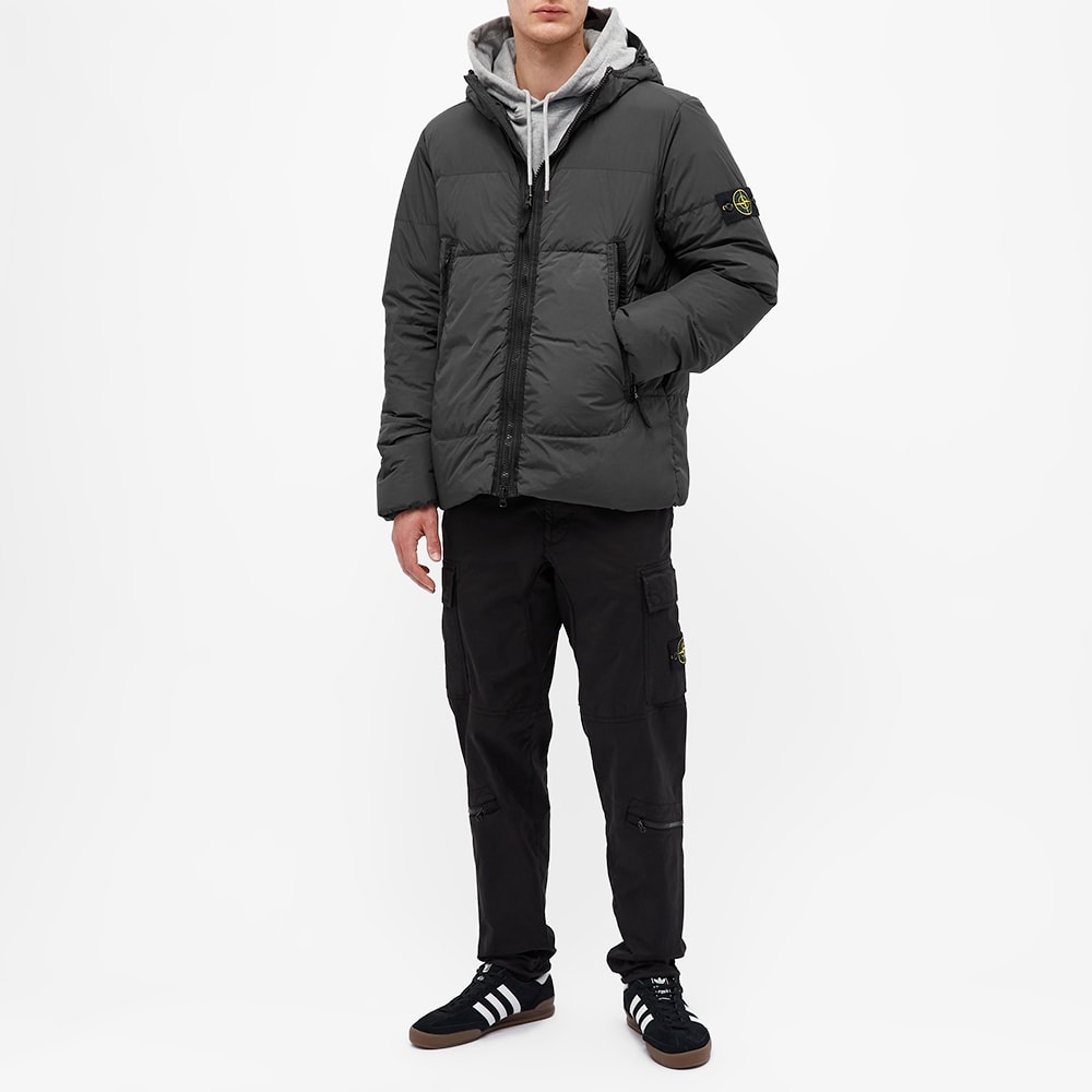 Stone Island Garment Dyed Crinkle Reps Hooded Down Jacket - 7