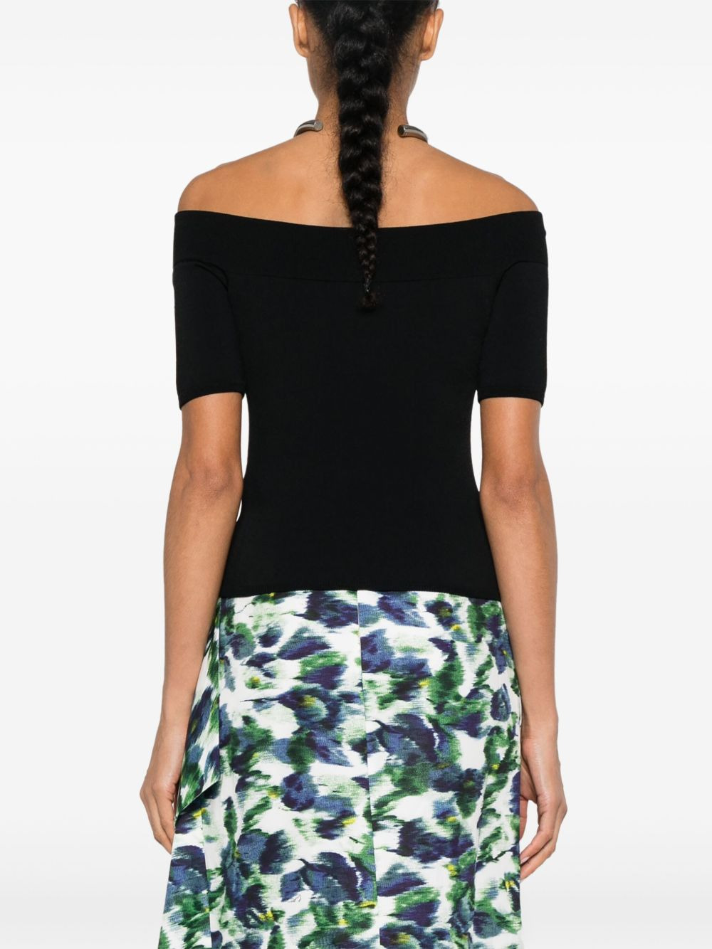 off-shoulder T-shirt - 4