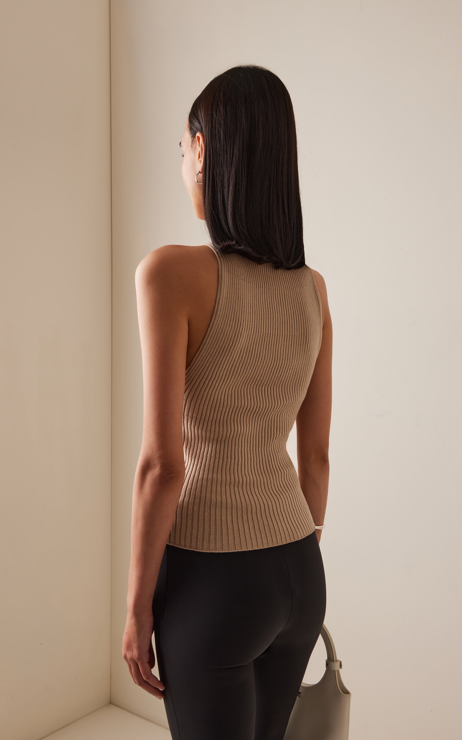 Mockneck Ribbed Cotton-Wool Top neutral - 4