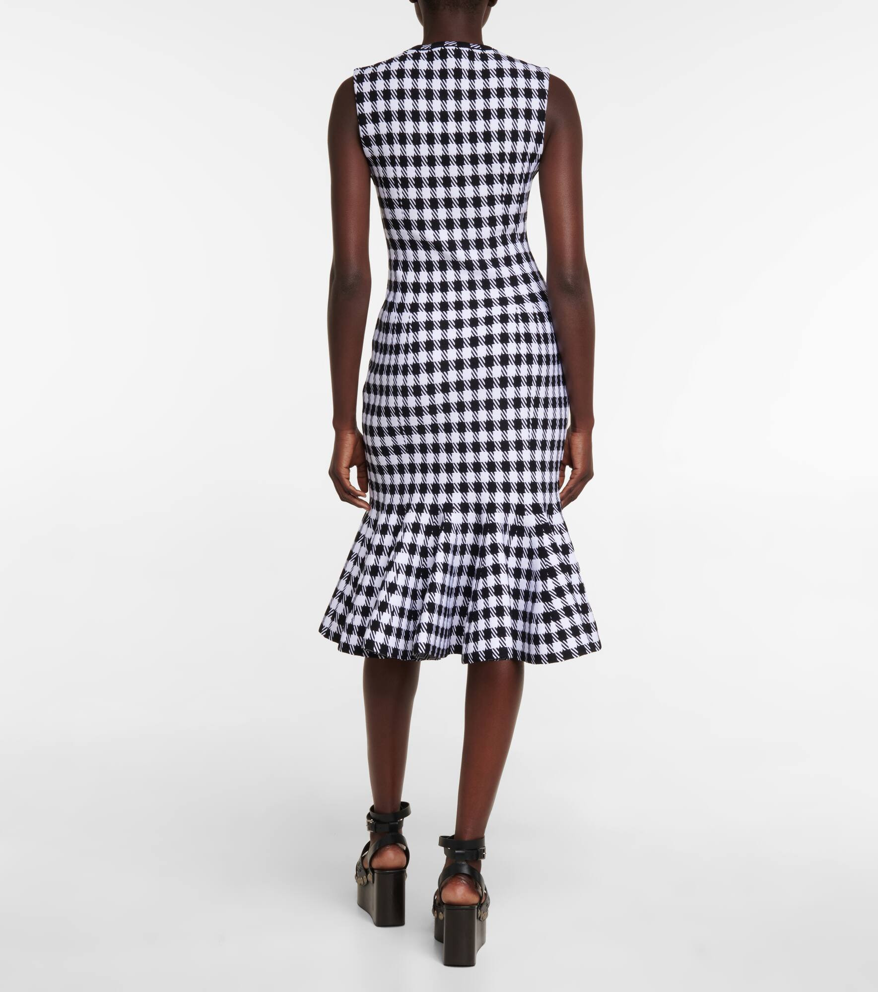 Vichy pleated minidress - 3