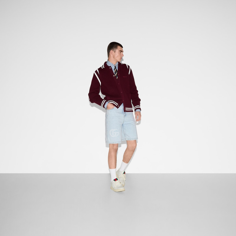 Lasered denim shorts 6