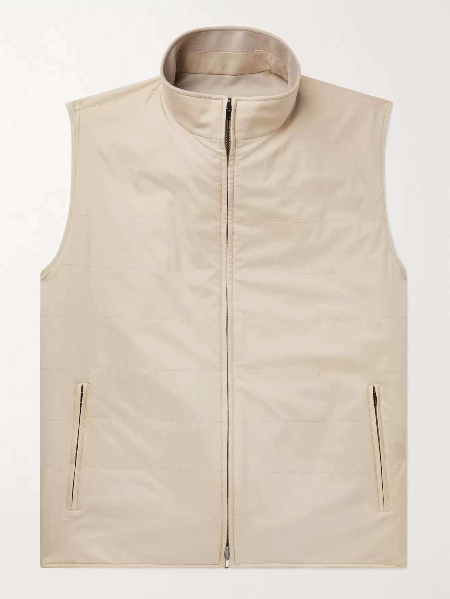 Slim-Fit Reversible Cashmere and Shell Gilet - 1