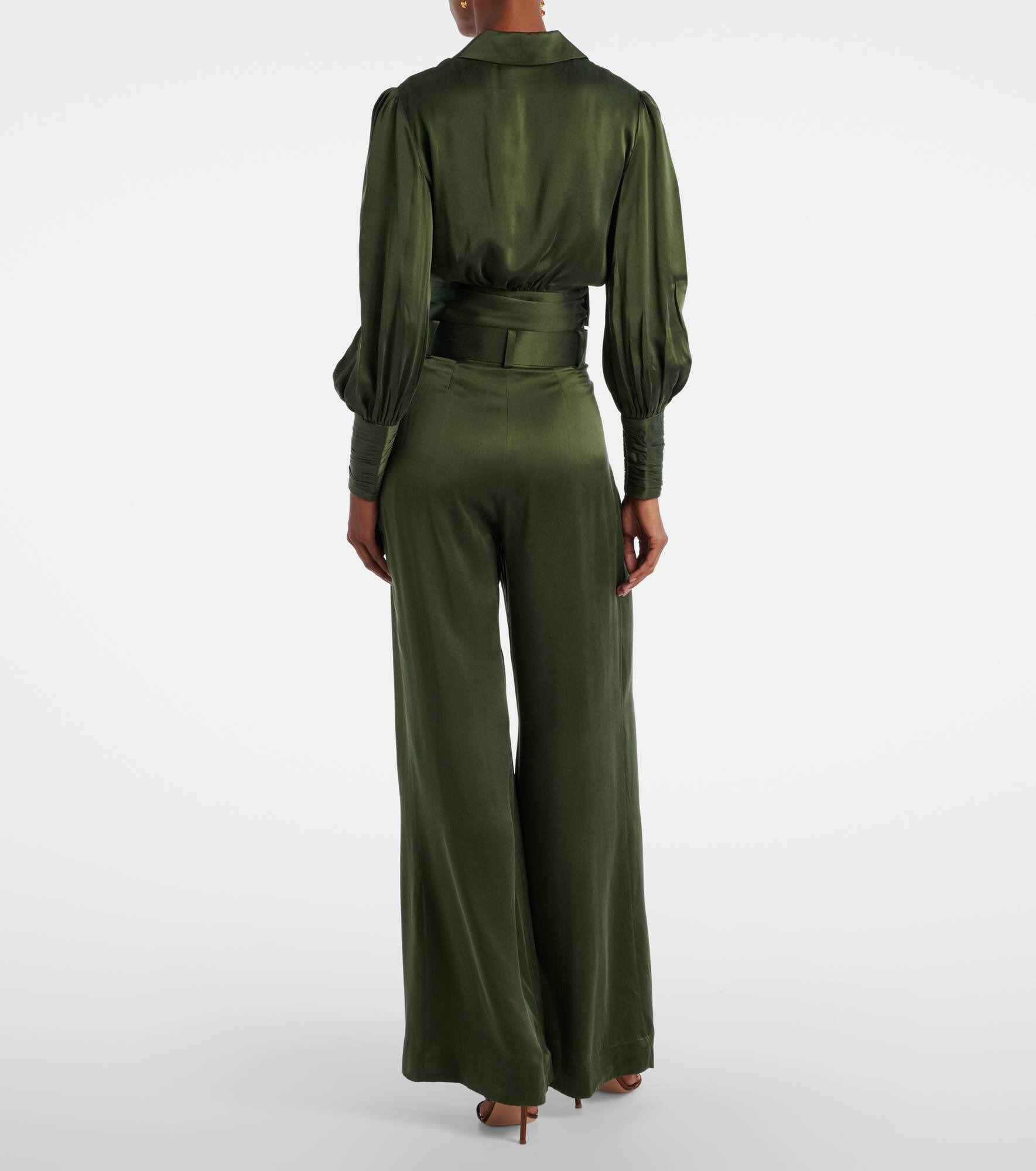Silk satin wrap top - 3