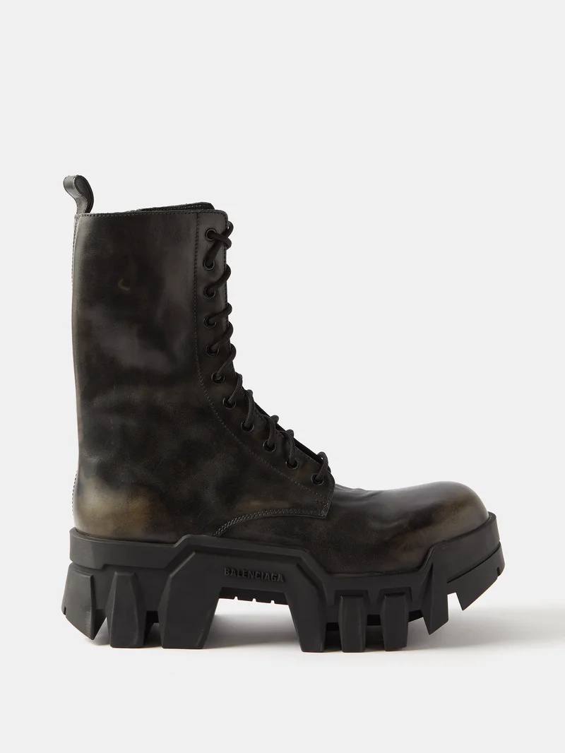 BALENCIAGA Bulldozer leather boots | matchesfashion | REVERSIBLE BALENCIAGA Bulldozer leather boots | matchesfashion | REVERSIBLE
