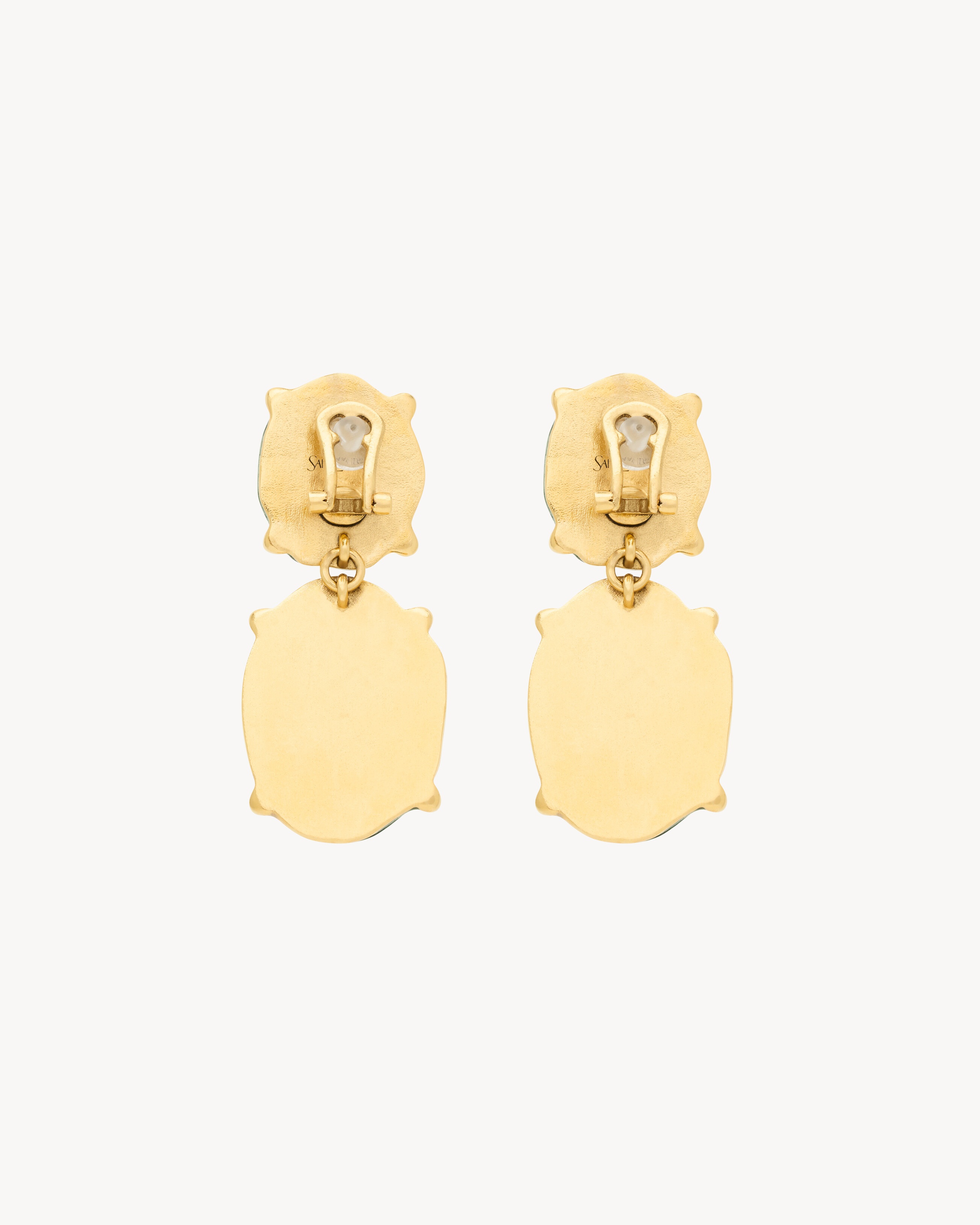 CABOCHON PENDANT EARRINGS IN RESIN - 2