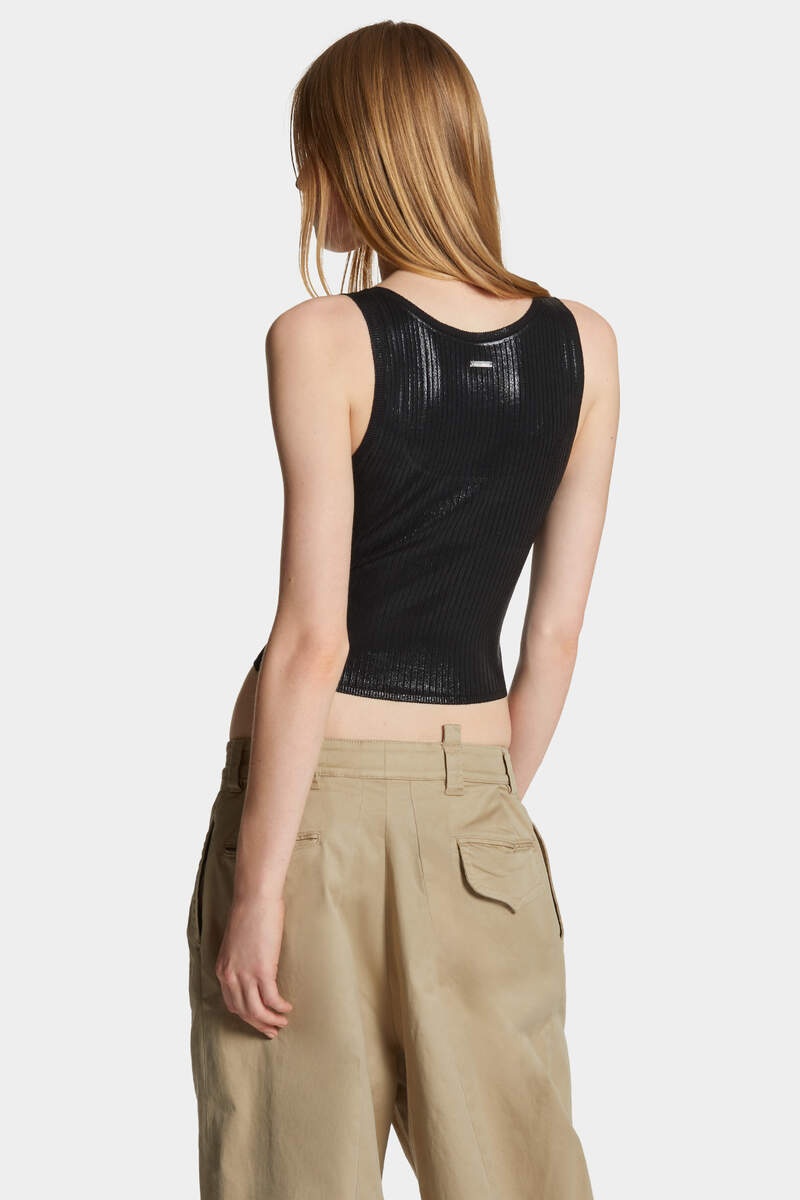 COATED KNIT TANK TOP - 4
