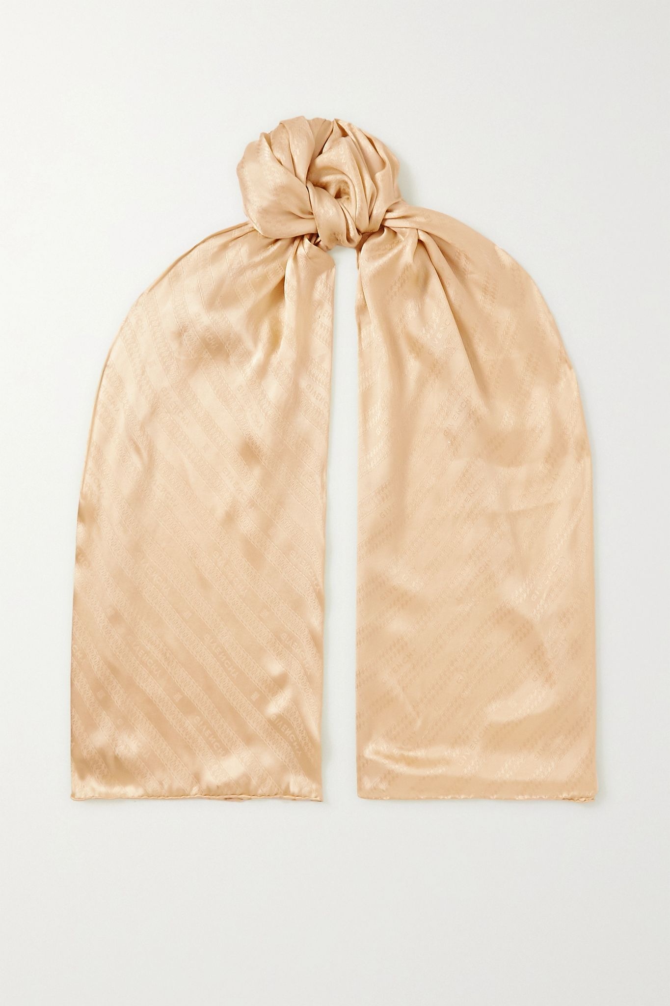 Monogramme silk-jacquard scarf - 1