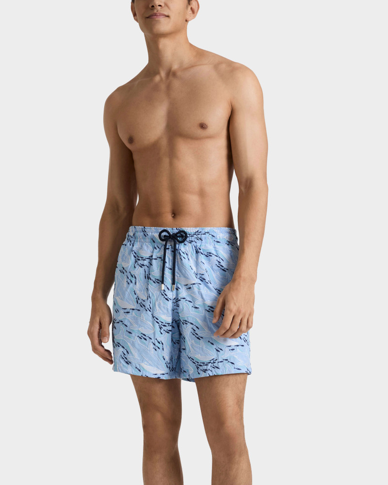 Vilebrequin MEN EMBROIDERED SWIM TRUNKS WHALES OFFSET - LIMITED EDITION outlook