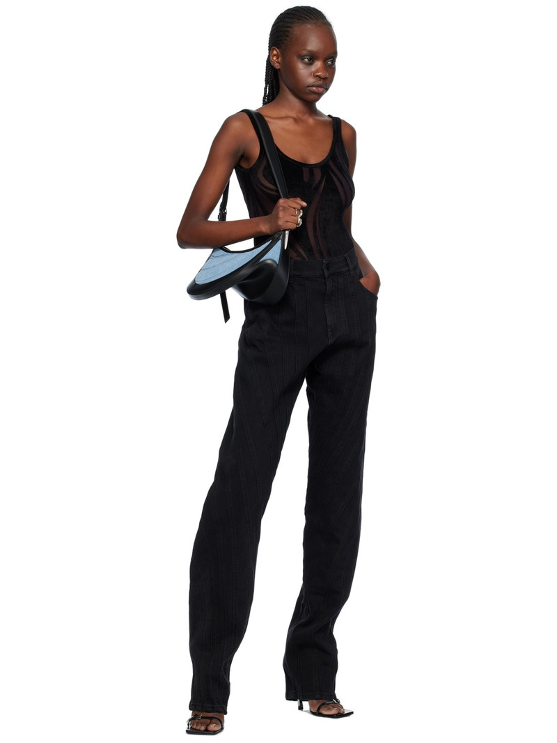 MUGLER Black Spiral Jeans outlook