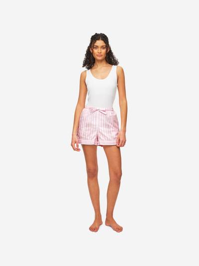 Derek Rose Women's Lounge Shorts Capri 20 Cotton Pink outlook