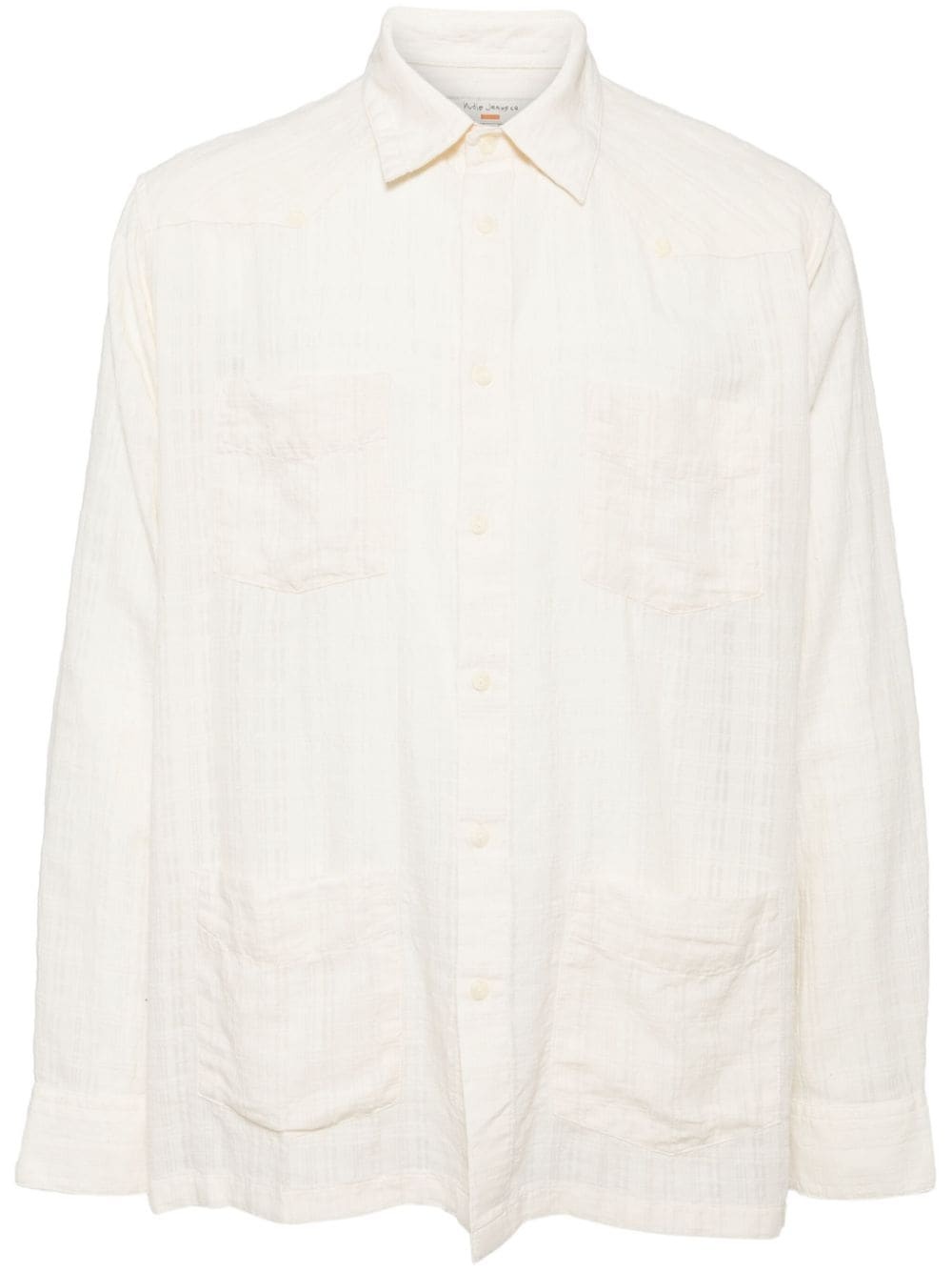 checked-pattern shirt - 1