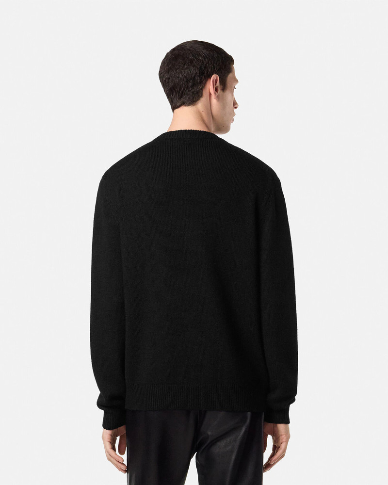 Crystal Versace Leopard Wool Knit Sweater 5