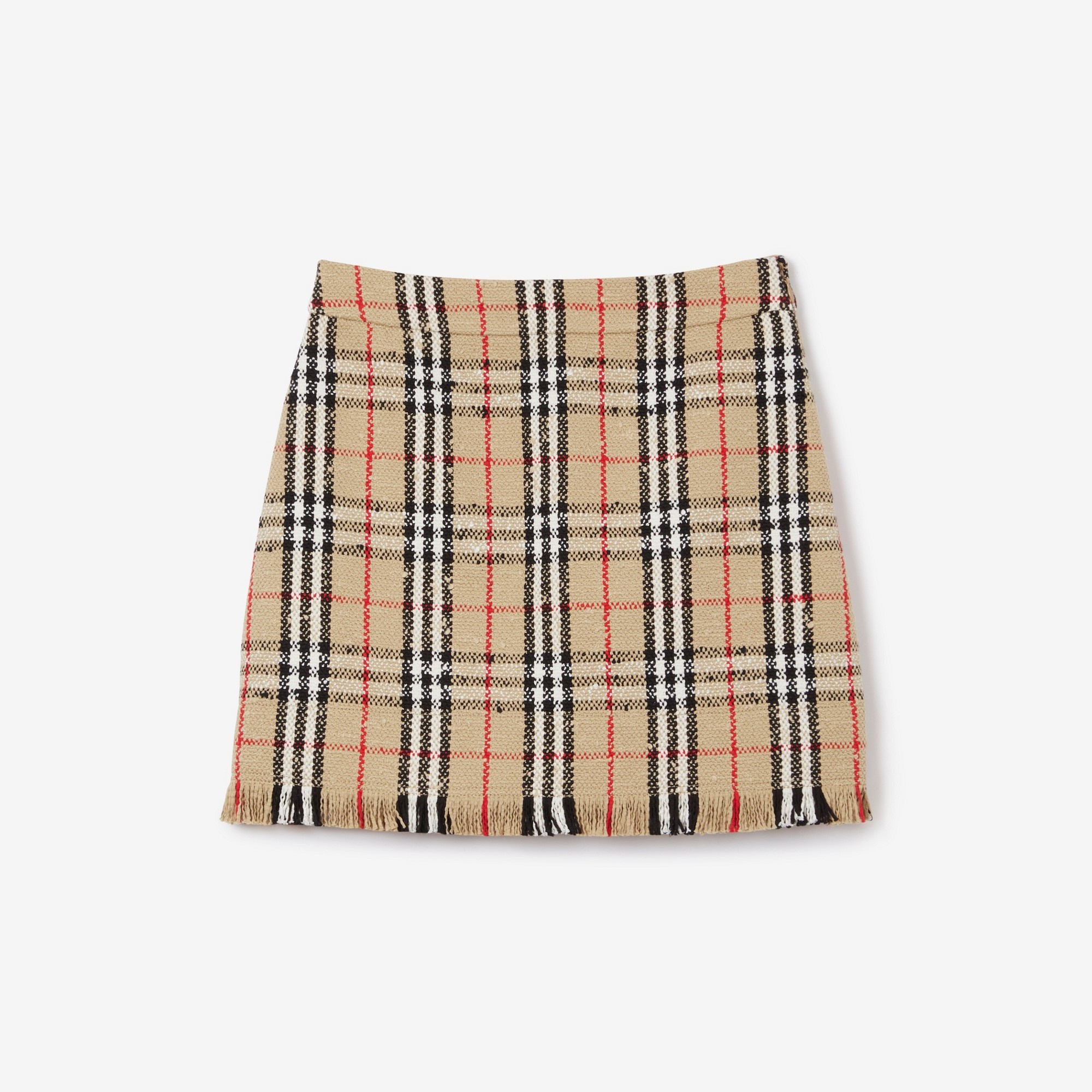 Vintage Check Bouclé Mini Skirt - 1