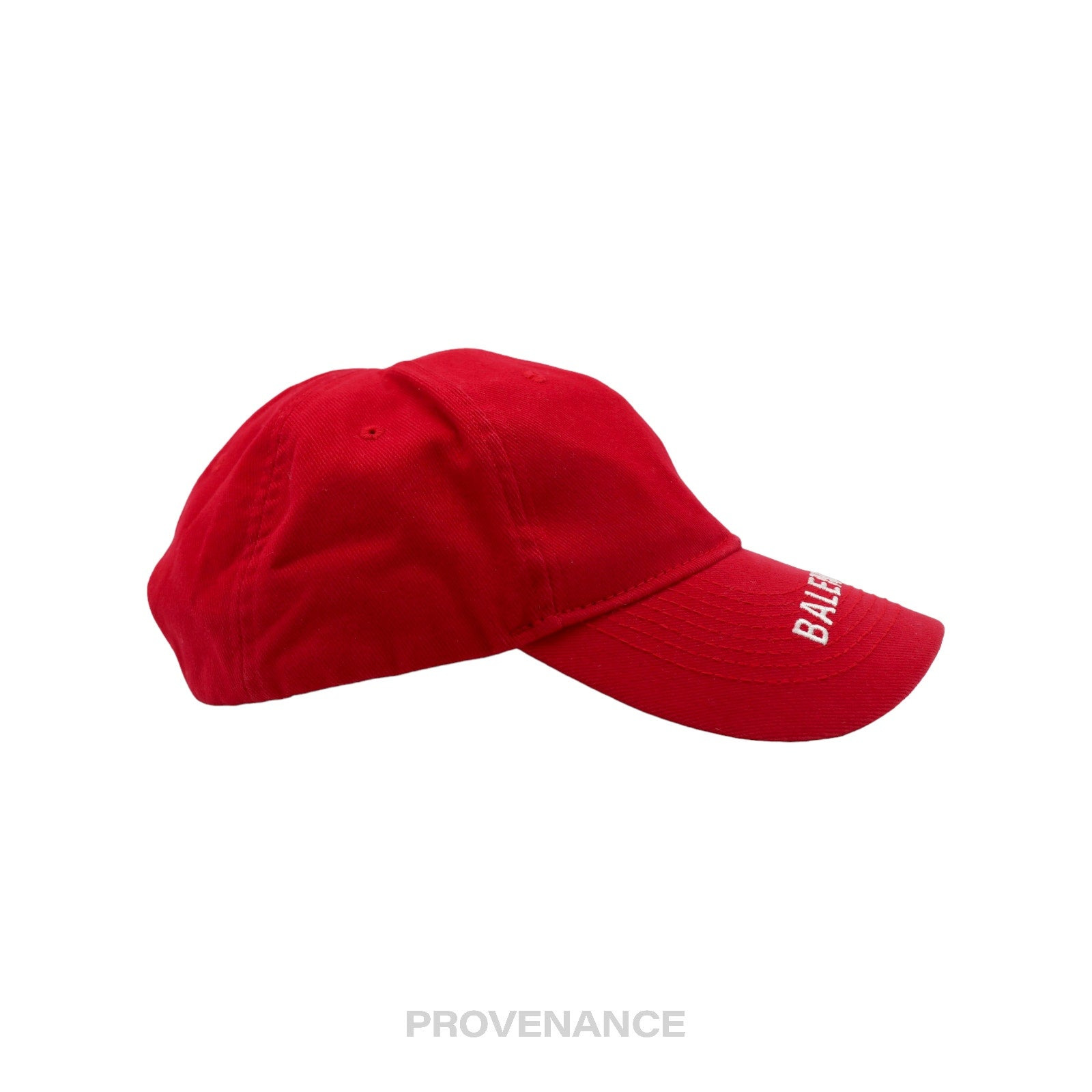 Balenciaga Embroidered Logo Cap - Red - 6