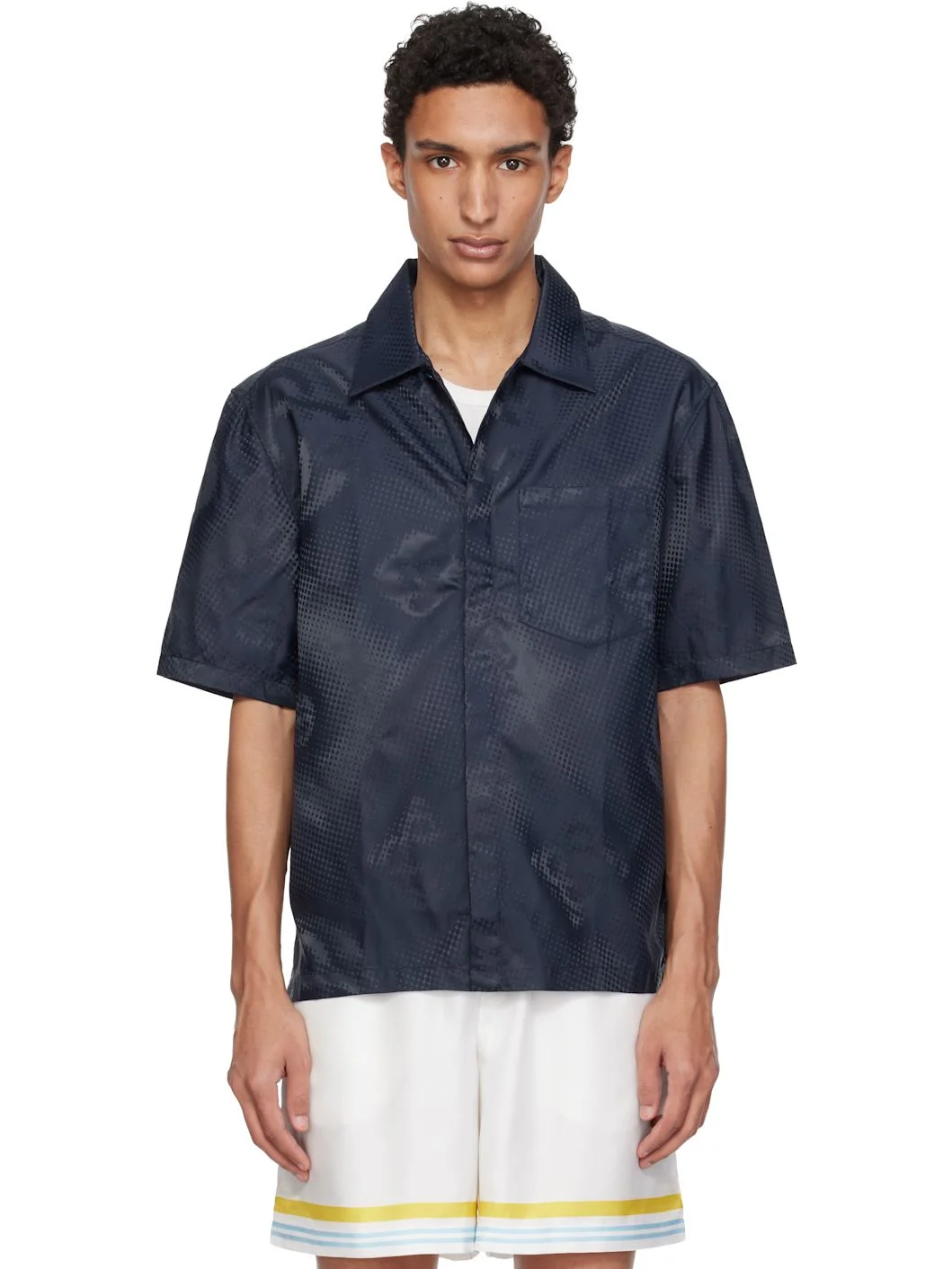 Navy Monogram SS Shirt - 1