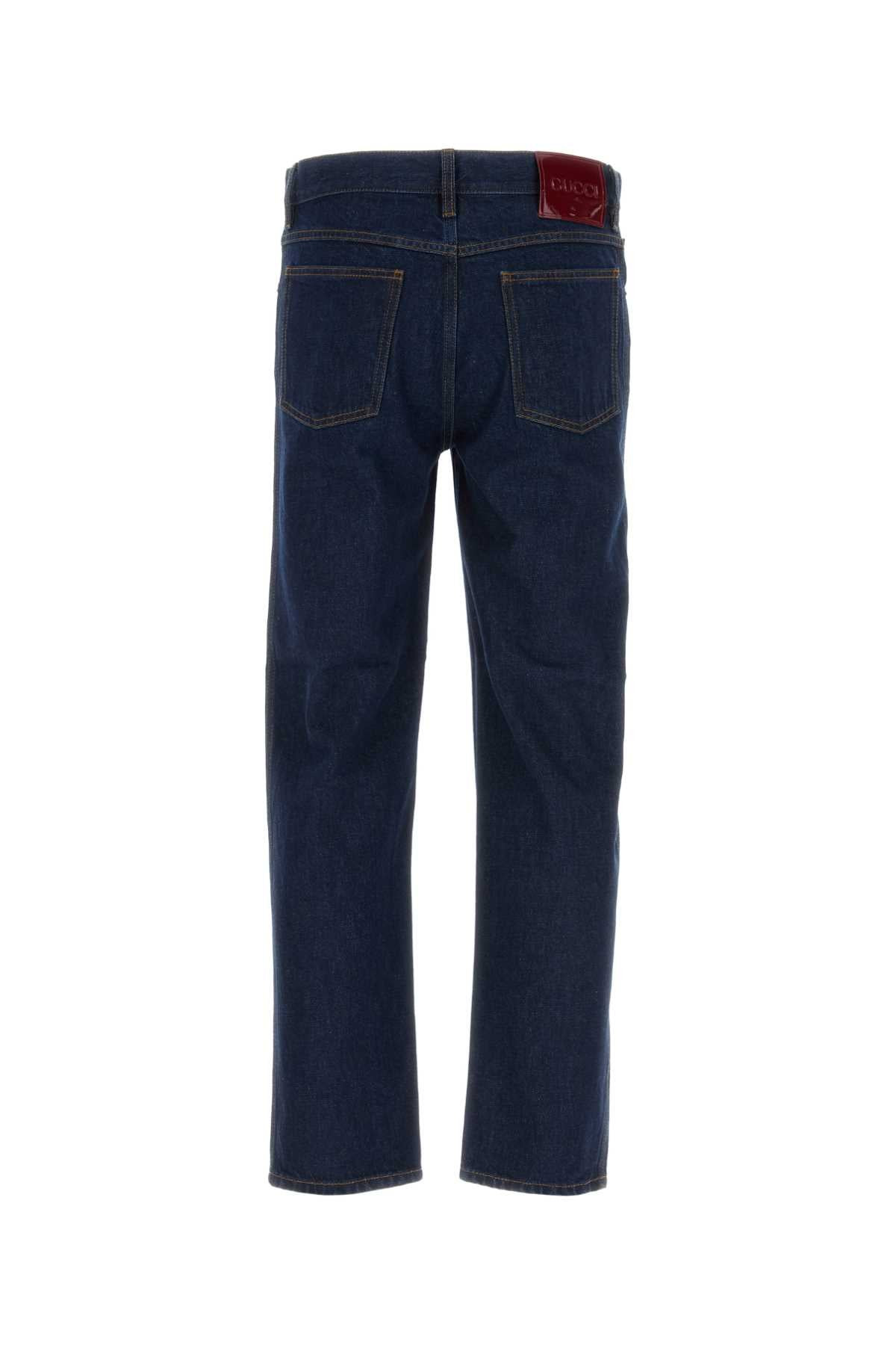 Gucci Men Dark Blue Denim Jeans - 2