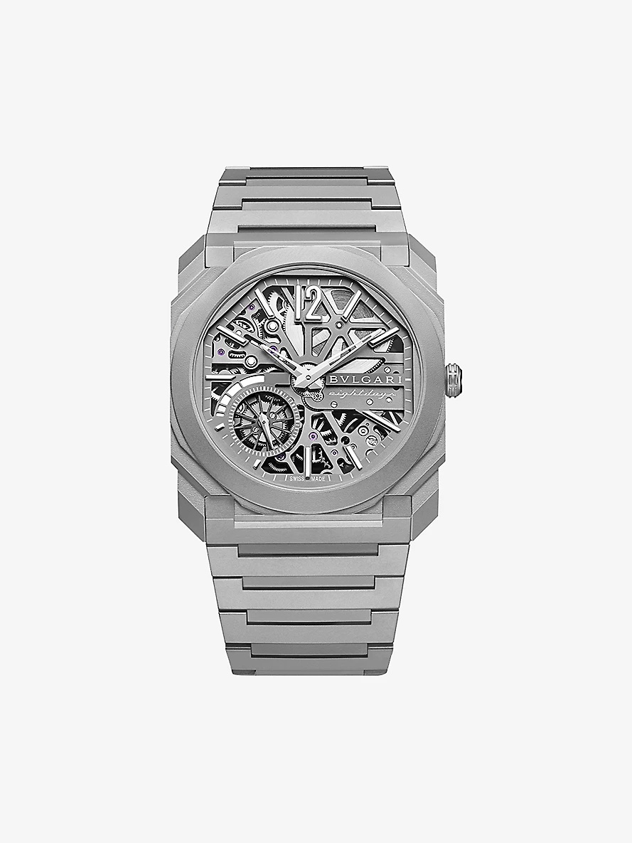 OC40TTXTSK8D Octo Finissimo Skeleton titanium manual watch - 1
