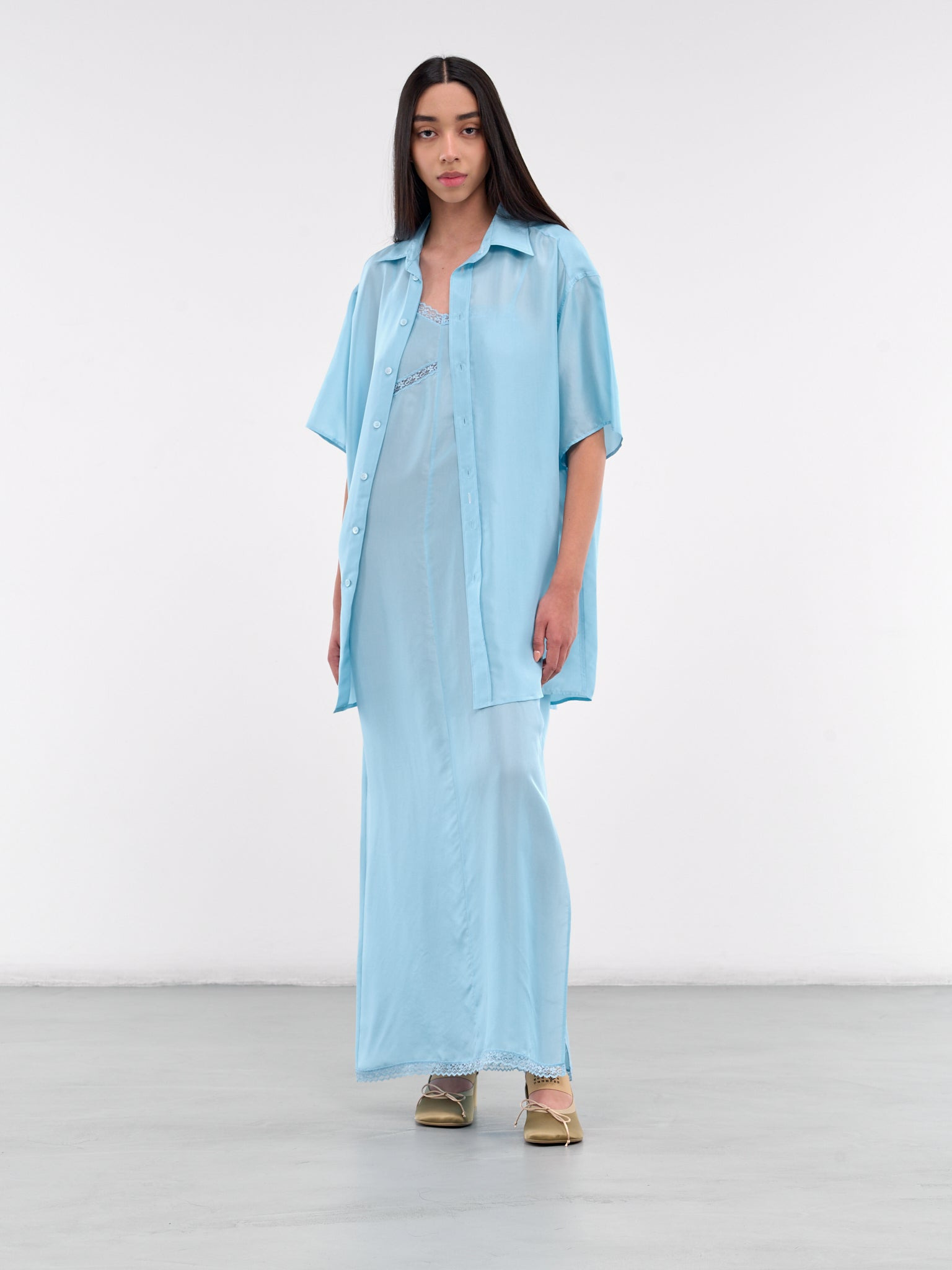Asymmetric Silk Lace Dress - 6