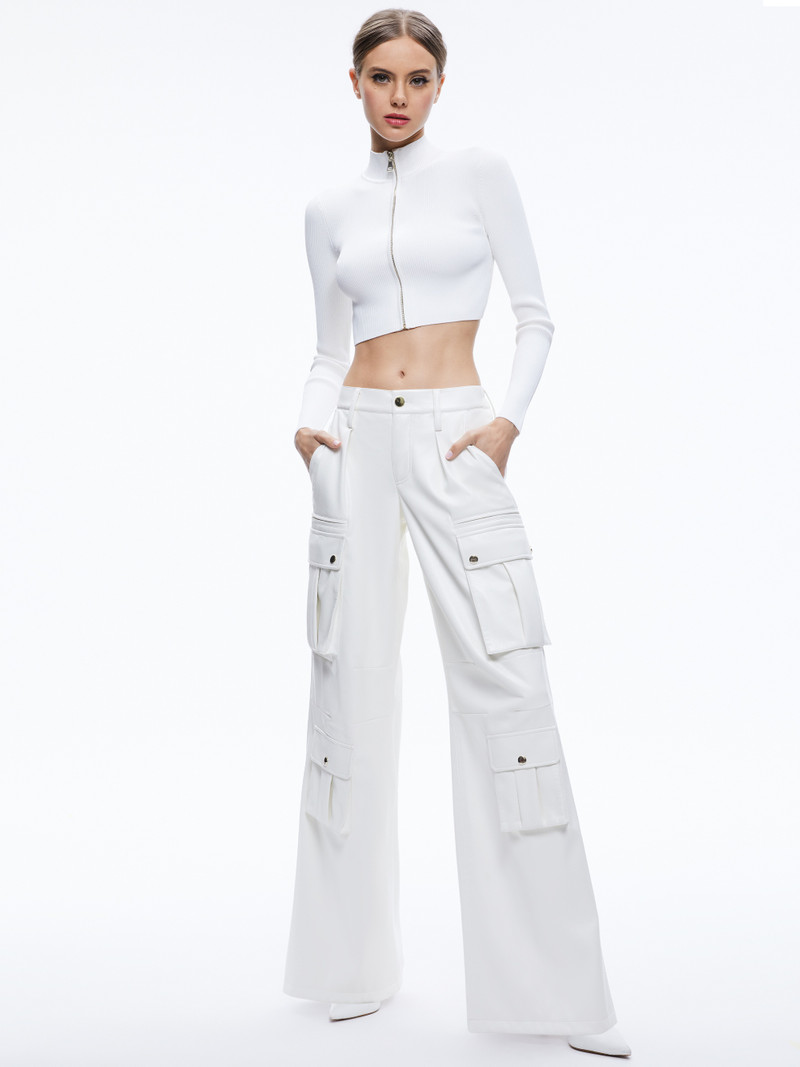 JOETTE VEGAN LEATHER CARGO PANT 3