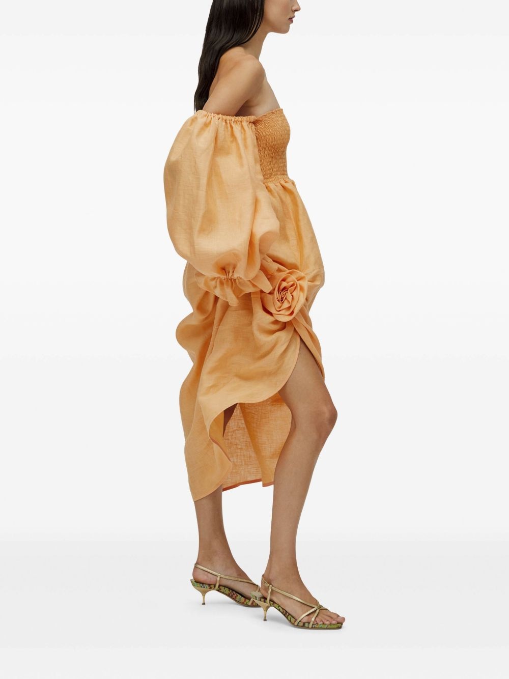 Atlanta off-the-shoulder smocked dress - 3